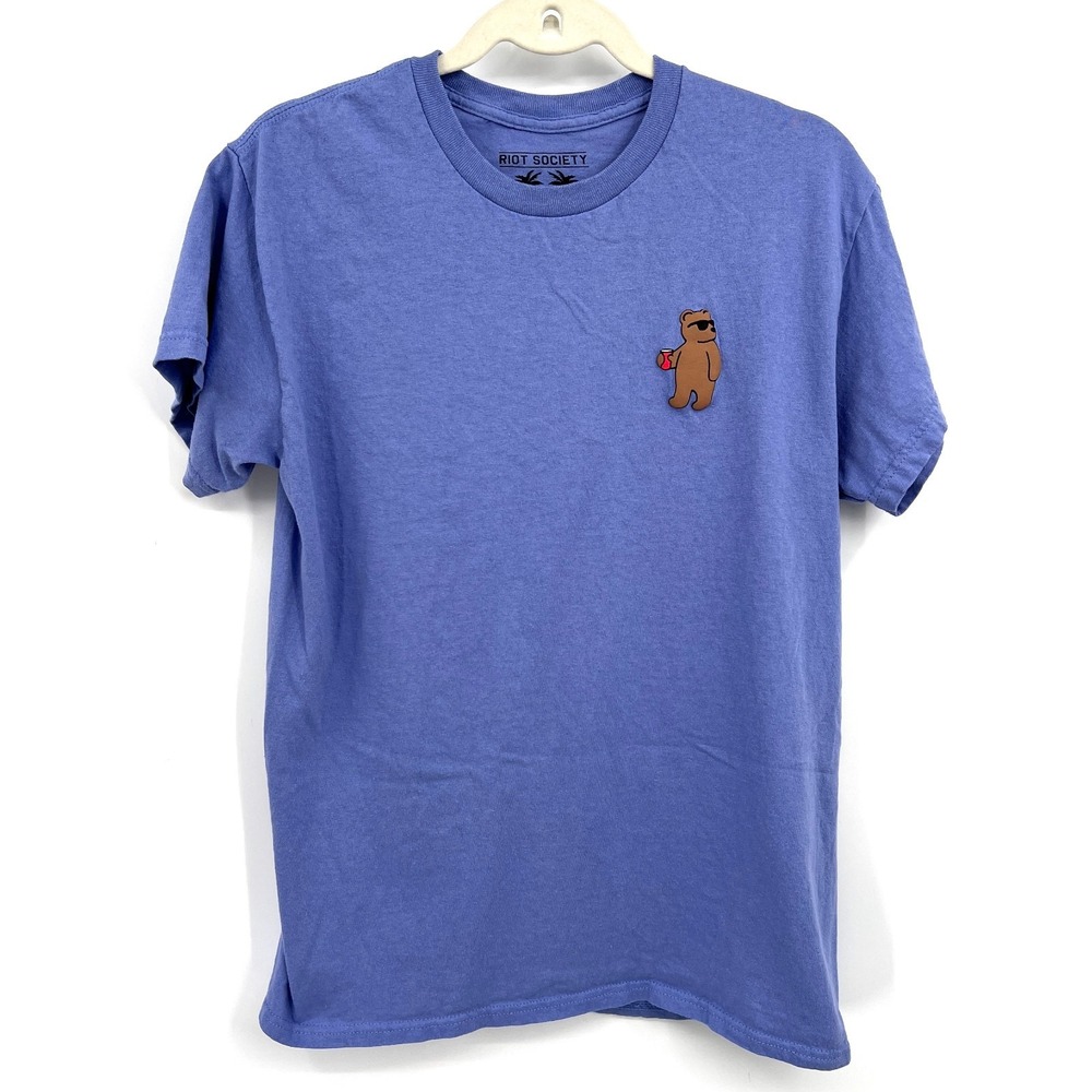 Riot Society red solo cup bear t-shirt classic party purple M